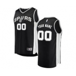 Men's San Antonio Spurs Black Custom Basketball Jersey - Icon Edition