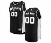 Men's San Antonio Spurs Black Custom Basketball Jersey - Icon Edition