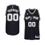 Mens San Antonio Spurs Black Custom Swingman Road Jersey