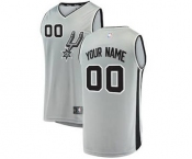 Men's San Antonio Spurs Gray Custom Basketball Jersey - Statement Edition