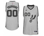 Mens San Antonio Spurs Gray Custom Swingman Alternate Jersey