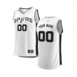 Men's San Antonio Spurs White Custom Basketball Jersey - Association Edition