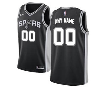 San Antonio Spurs Black Swingman Custom Basketball Jersey - Icon Edition