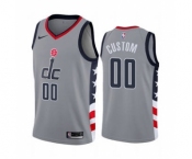 Men's Washington Wizards Active Player Custom Gray City Edition 2020-21 Stitched Basketball Jersey