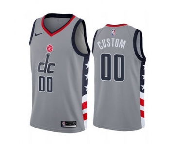 Men's Washington Wizards Active Player Custom Gray City Edition 2020-21 Stitched Basketball Jersey