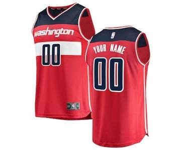 Men's Washington Wizards Red Custom Basketball Jersey - Icon Edition