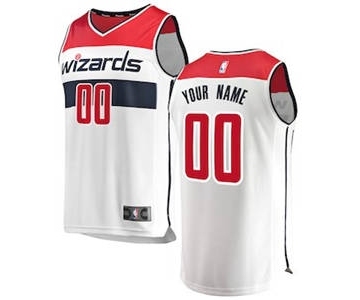 Men's Washington Wizards White Custom Basketball Jersey - Association Edition