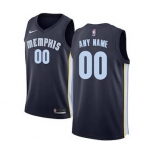 Memphis Grizzlies Navy Swingman Custom Basketball Jersey - Icon Edition