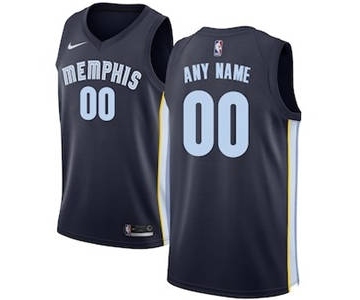 Memphis Grizzlies Navy Swingman Custom Basketball Jersey - Icon Edition