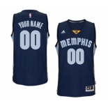 Mens Memphis Grizzlies Navy Custom Swingman Road Jersey