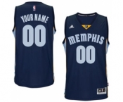 Mens Memphis Grizzlies Navy Custom Swingman Road Jersey