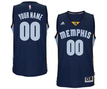 Mens Memphis Grizzlies Navy Custom Swingman Road Jersey