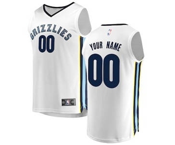 Men's Memphis Grizzlies White Custom Basketball Jersey - Association Edition