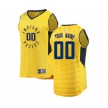 Men's Indiana Pacers Gold Custom Basketball Jersey - Statement Edition