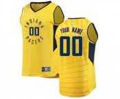 Men's Indiana Pacers Gold Custom Basketball Jersey - Statement Edition