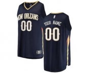 Men's New Orleans Pelicans Navy Custom Basketball Jersey - Icon Edition