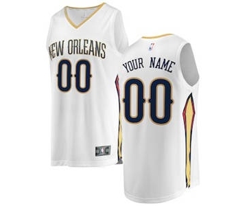 Men's New Orleans Pelicans White Custom Basketball Jersey - Association Edition