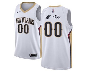 New Orleans Pelicans White Swingman Custom Basketball Jersey - Association Edition