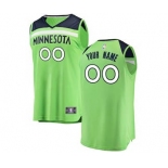 Men's Minnesota Timberwolves Neon Green Custom Basketball Jersey - Statement Edition