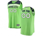 Men's Minnesota Timberwolves Neon Green Custom Basketball Jersey - Statement Edition