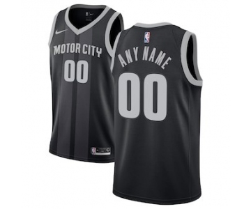 Men's Detroit Pistons 2018-19 Swingman Custom Jersey - City Edition - Black