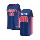 Men's Detroit Pistons Blue Custom Basketball Jersey - Icon Edition