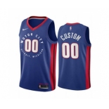 Men's Detroit Pistons Customized Navy Motor City Edition 2020-21 Stitched Basketball Jersey