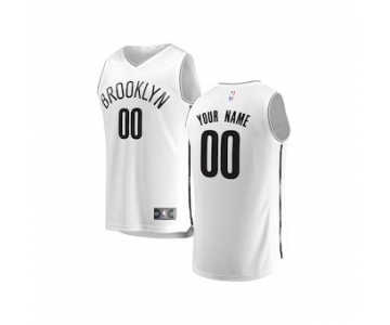 Youth Brooklyn Nets White Custom Basketball Jersey - Association Edition