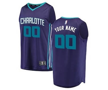 Youth Charlotte Hornets Purple Custom Basketball Jersey - Statement Edition