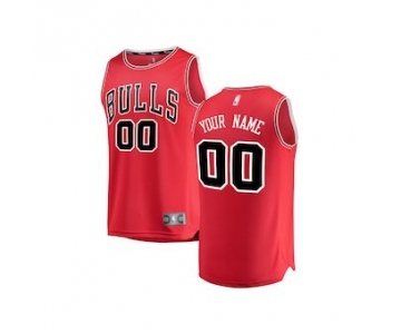 Youth Chicago Bulls Red Custom Basketball Jersey - Icon Edition