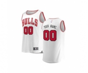 Youth Chicago Bulls White Custom Basketball Jersey - Association Edition