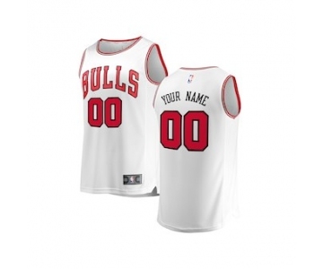 Youth Chicago Bulls White Custom Basketball Jersey - Association Edition