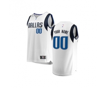 Youth Dallas Mavericks White Custom Basketball Jersey - Association Edition