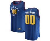 Youth Denver Nuggets Blue 2018-2019 Custom Basketball Jersey