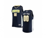 Youth Denver Nuggets Navy Custom Basketball Jersey - Icon Edition