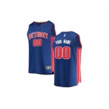 Youth Detroit Pistons Blue Custom Basketball Jersey - Icon Edition