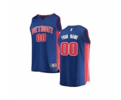 Youth Detroit Pistons Blue Custom Basketball Jersey - Icon Edition