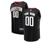 Youth Houston Rockets Black Custom Basketball Jersey - Statement Edition