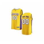 Youth Los Angeles Lakers Gold 2017-2018 Custom Basketball Jersey - Icon Edition