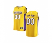 Youth Los Angeles Lakers Gold 2017-2018 Custom Basketball Jersey - Icon Edition