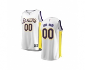 Youth Los Angeles Lakers White 2017-2018 Custom Basketball Jersey - Association Edition