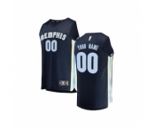 Youth Memphis Grizzlies Navy Custom Basketball Jersey - Icon Edition