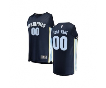 Youth Memphis Grizzlies Navy Custom Basketball Jersey - Icon Edition