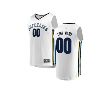 Youth Memphis Grizzlies White Custom Basketball Jersey - Association Edition