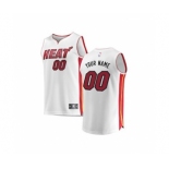 Youth Miami Heat White Custom Basketball Jersey - Association Edition