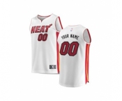 Youth Miami Heat White Custom Basketball Jersey - Association Edition