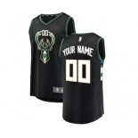 Youth Milwaukee Bucks Black Custom Basketball Jersey - Statement Edition