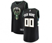 Youth Milwaukee Bucks Black Custom Basketball Jersey - Statement Edition