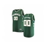 Youth Milwaukee Bucks Hunter Green Custom Basketball Jersey - Icon Edition