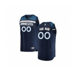 Youth Minnesota Timberwolves Navy Custom Basketball Jersey - Icon Edition